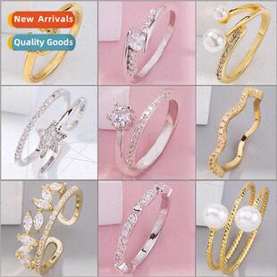 Fashion Jewelry Diamonds Zirconia Ring Wedding Proposal Wedd