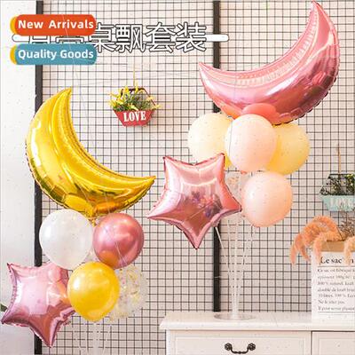 Aluminum film balloon holiday  atmosphere decoration lightin