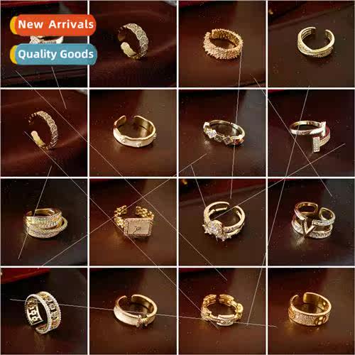 Zirconia Geometric Metal Open End Ring che Fashion Index Fin