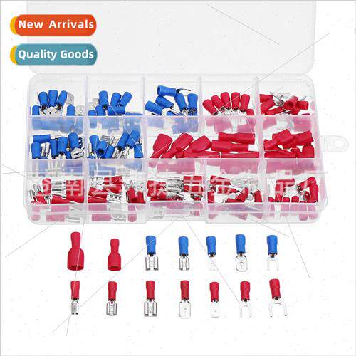 210pcs boxed insulated terminal set rubber red blue cold pre