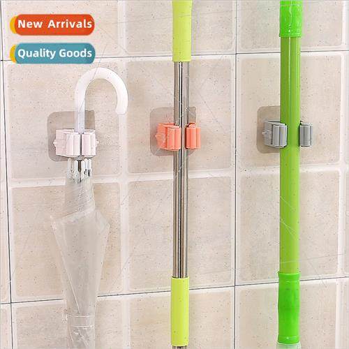 Hooks no-punch bathroom hanging broom clip mop strong -marki