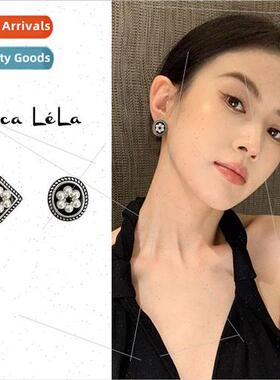 Asymmetric retro pearl earrings female sense ear clip hundre