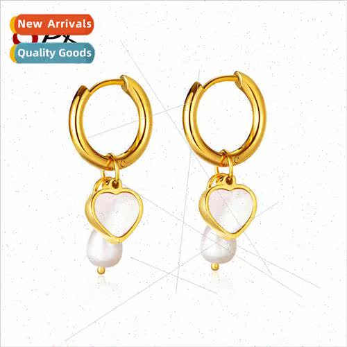 Korea fashion new tanium steel vein ring earrings baroque lo