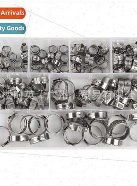 128PCS Box ngle Earring Stainless Steel Clamps Sealing Pipe