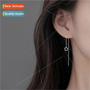 Hollowed out flowers ear wires cute French fashion elegant c