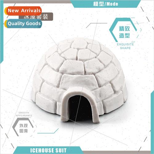 Animal hiding house polar building igloo model mini snow hou