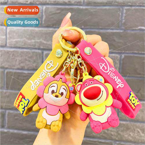 Red bear squirrel cartoon keychain car charm gift key chain