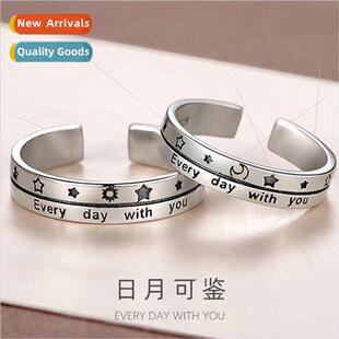 Star Couple Rings Men Women Pair Vintage Long Distance Love