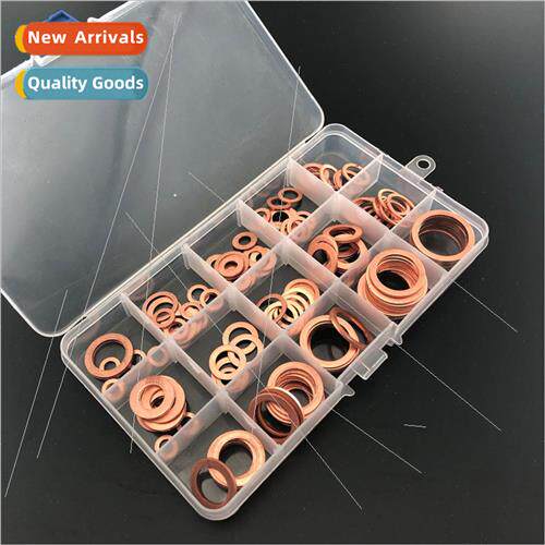 150pcs Purple Copper Gasket Box Set Oil Plug Seal Set