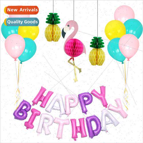 Flamingo Pine适用Apple Birthday Balloon Package Flamingo Han