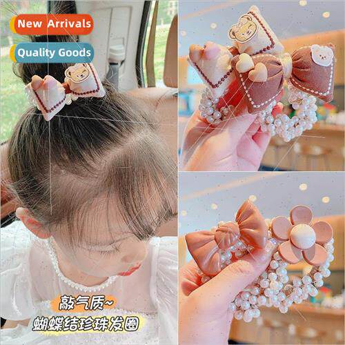 leather bbear pill head pearl hair circle head rope princess