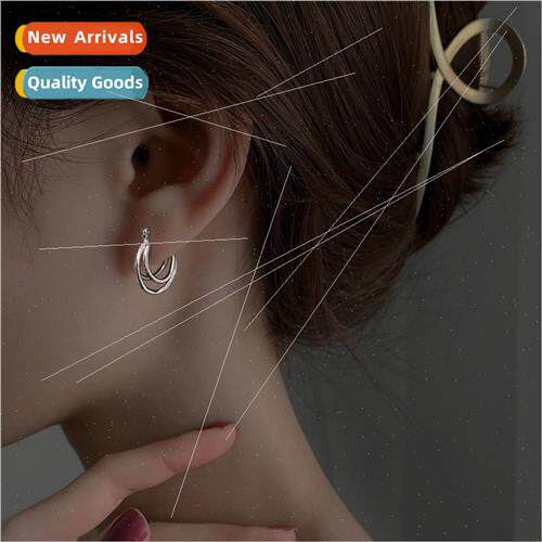 Triple Surrounding ne Earrings Buckle Korea Women Earrings M