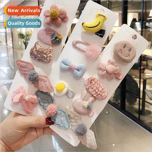 hair clips hair card headdress baby clip Korea fabric bb cli