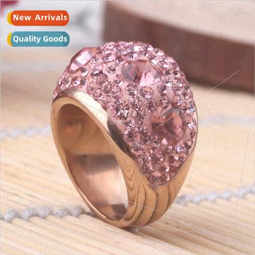 Europe new diamond ring Women stainless steel casting ring C