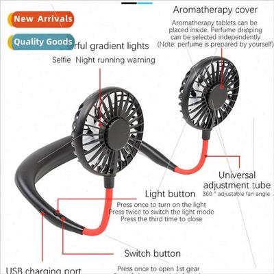 Neck Aroma Fan Student Sports Mini LED Fan Portable 3rd Gene