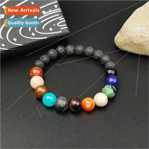 Europe Volcanic Natural Stone Beads Bracelet Love Magnetic C