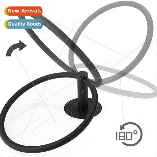 No-Punch Round Bathroom Stainless Steel Bathroom Towel Ring