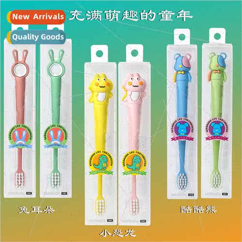 Cute cartoon children toothbrush new -slip silicone handle s