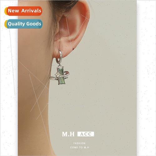 Misty dazzle color chain earrings female asymmetric sense ni