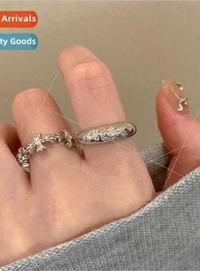 lver Zirconia Cross Ring Women che Ins Index Finger Ring Cou