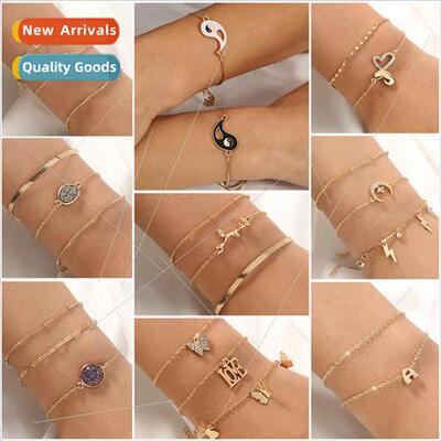 New fashion simple hundred wh jewelry multi-layer set fashio