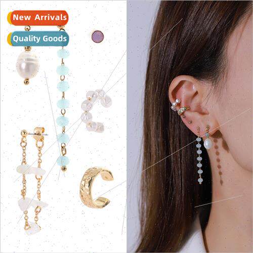 Europe multi-pair set handmade beaded earring clasp set wome