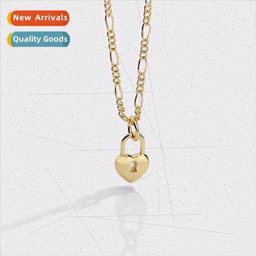 925 silver Peach Heart Necklace Women Europe ins Vintage Loc
