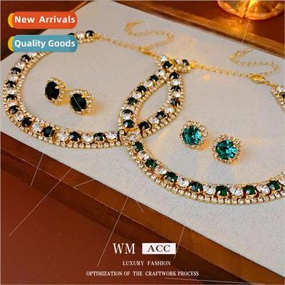 Europe Diamonds Round Splicing Necklace Collar Chain Necklac