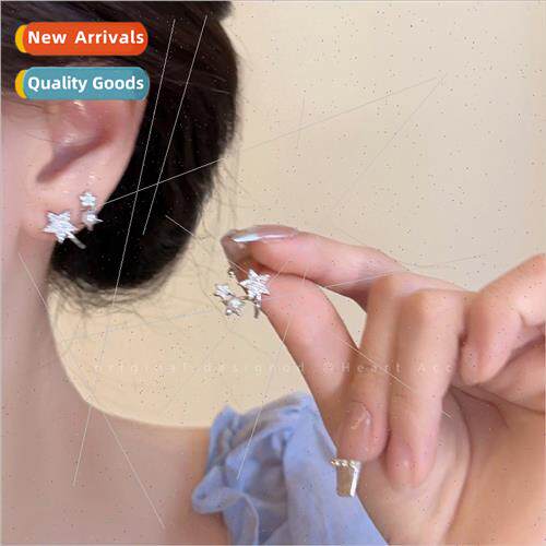 Pearl star earrings female 2023 new tide niche premium earri