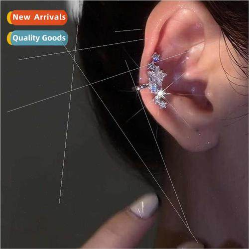 Moon splash ear bone clip sense niche earrings 2022 new tide