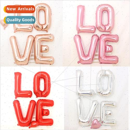 32-inch medium LOVE balloon red gold silver confession propo