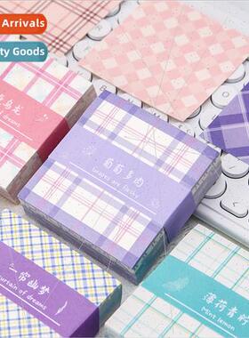 200 sheets plaid sticky note paper handbook ins high color v