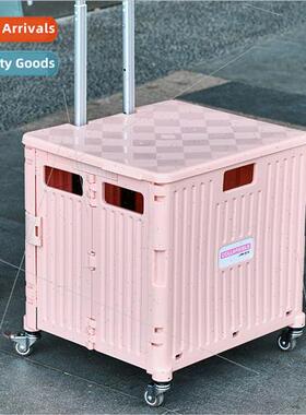 Portable folding trolley storage box car trunk storage organ