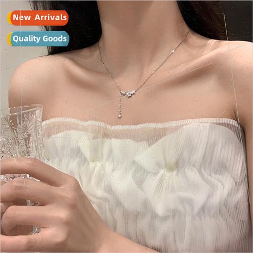 Star zirconia tassel necklace women summer niche hundred wh
