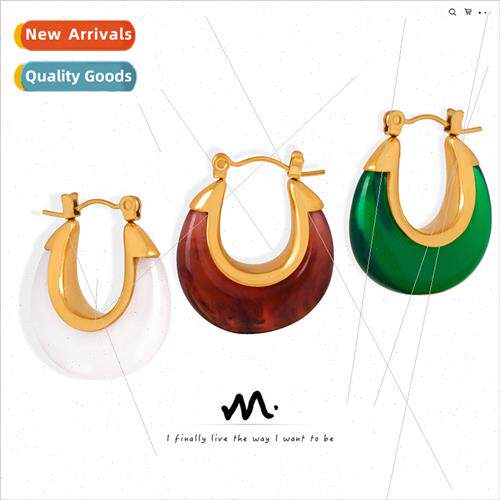 Europe retro U-shaped multi-color fashion earrings jewelry t