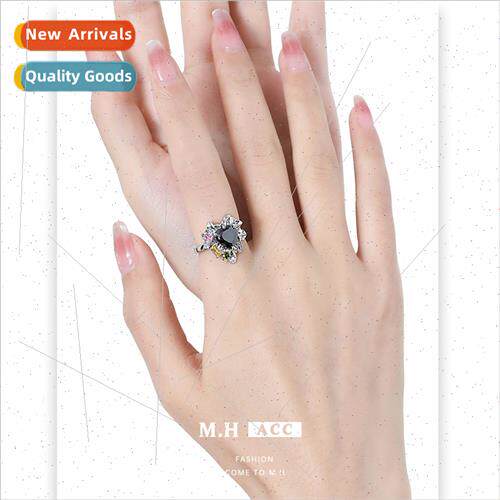New color zirconium love heart open ring Spice Girls hundred