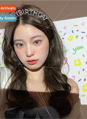 Korea rhinestone birthday letters hair bgirls birthday headd
