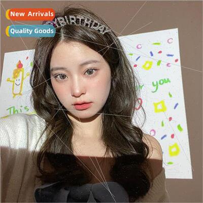 Korea rhinestone birthday letters hair bgirls birthday headd
