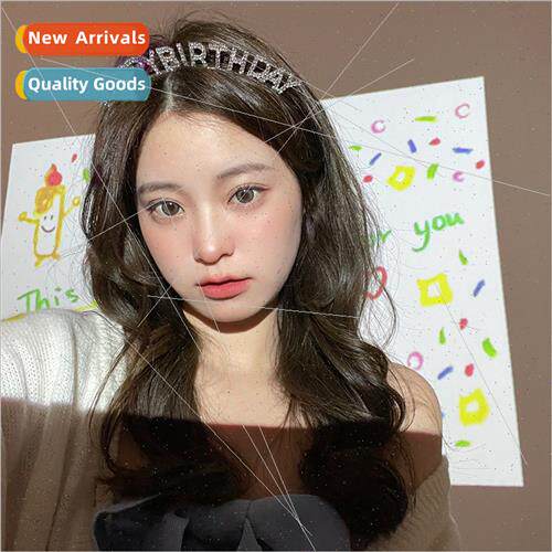 Korea rhinestone birthday letters hair bgirls birthday headd