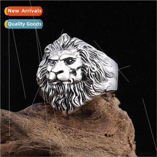 Vintage Thai Silver Bully Lion Index Finger Open Ring Wide S