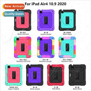 适用iPad9 strap multi-color tablet case 10.2 anti-drop rotat
