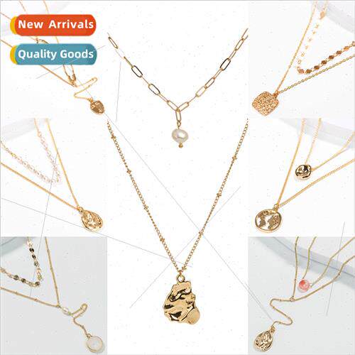 Minimalist double layer necklace minimalist portra necklace