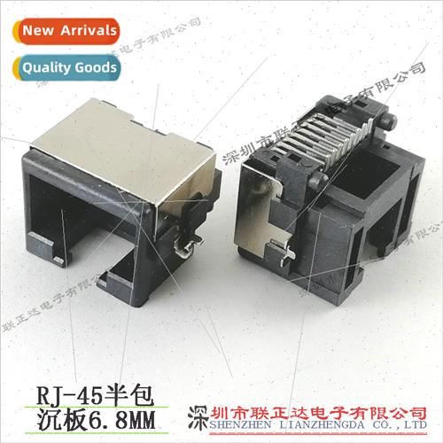 8P8C Half Pack RJ-45 Connector Countersunk Plate 6.8mm Netwo