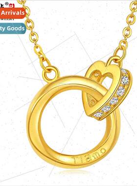 New Gold M?bius Ring Gold Sets Gold 999 Ladies Love Necklac