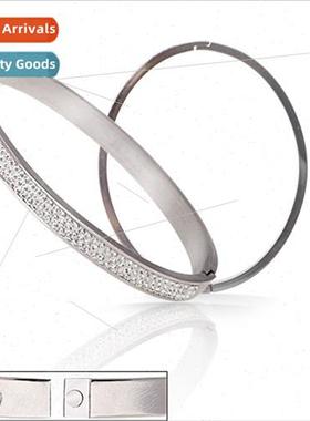 Mastic 3 rows Czech diamonds Stainless 304 tanium steel 65MM