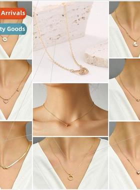 Love Shape Circle Zirconia Necklace Women Insignia Jewelry P