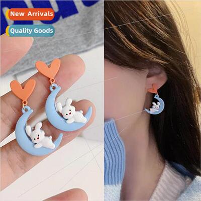Cartoon rabb love new niche hundred wh fashion S925 silver p