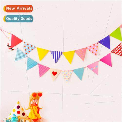 Korea Love Polka Dot Paper Triangle Flag Children Birthday P