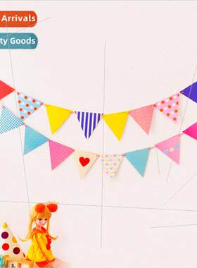 Korea Love Polka Dot Paper Triangle Flag Children Birthday P