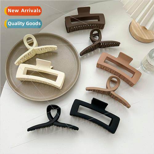 Vintage Large Grab Clip Back Head Hair Clip Frosted Female B